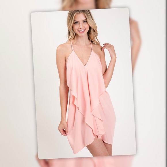 Mint Green Short Ruffle Draped Tunic Sundress - Picture 7 of 9